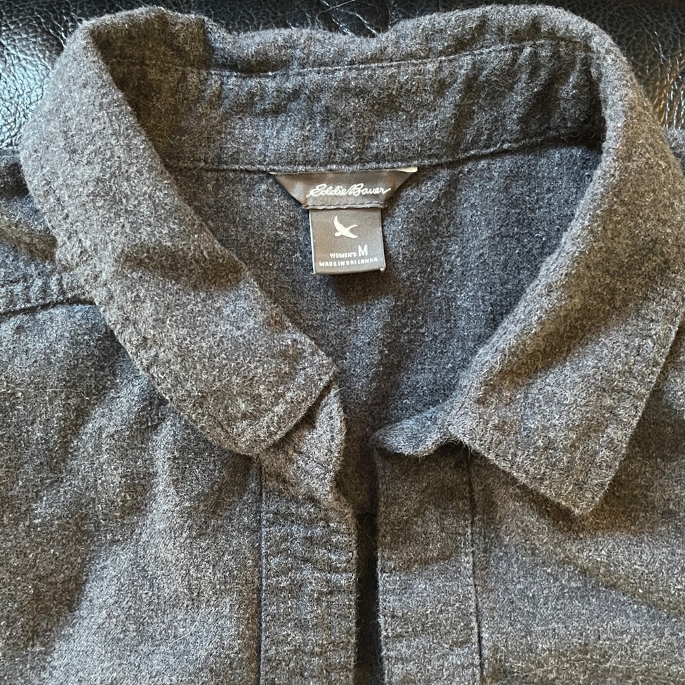 Wmns Eddie Bauer Gray Flannel -sz M - Picture 2 of 4